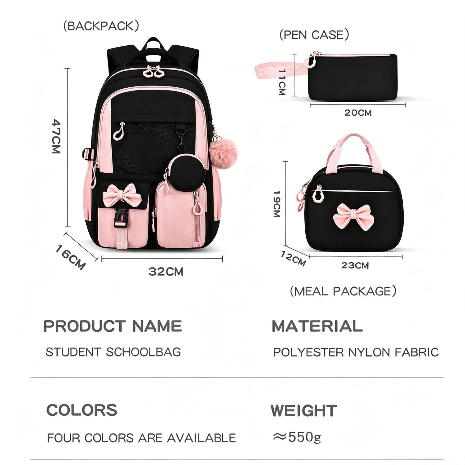 Set Kids School Backpack – Large Capacity Waterproof