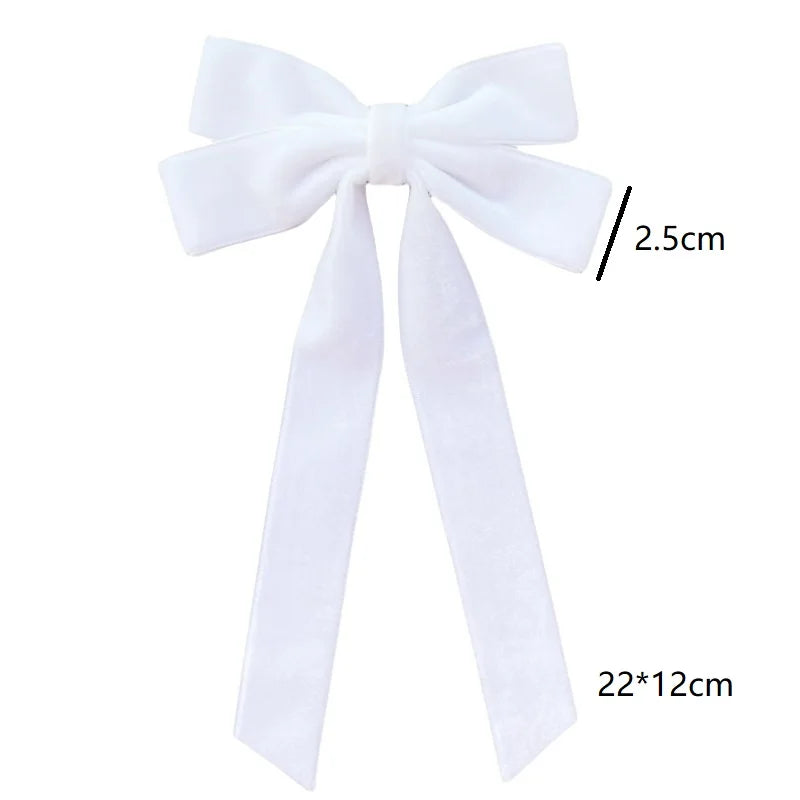 Girls' Velvet Double Bow Hair Clip – Christmas Hair Accessory