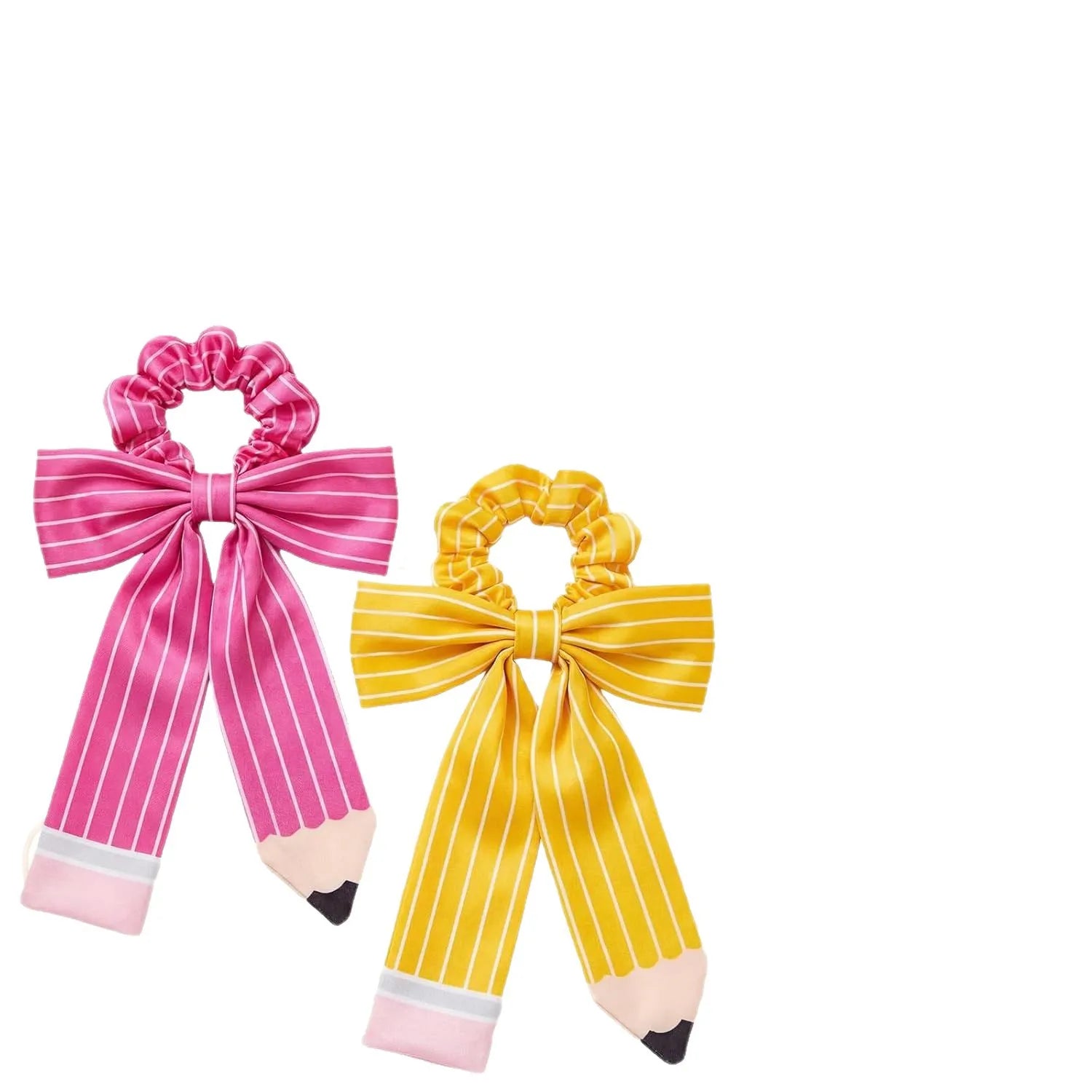 Pencil Bow Scrunchie – Back to School Hair Tie