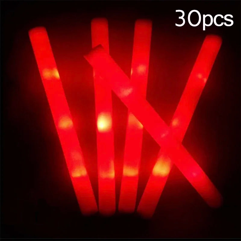 LED Foam Glow Sticks – Flashing Party & Event Light Sticks
