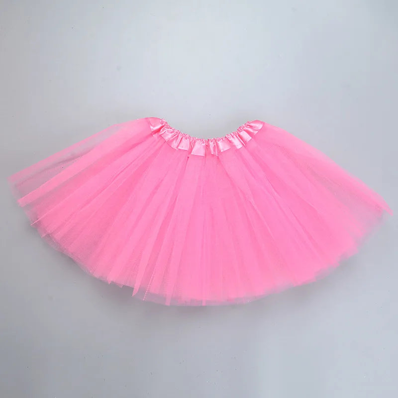 Girls 3-Layer Tutu Skirt – Princess Tulle Dress-Up Skirt