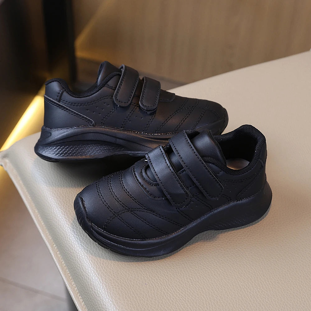 Kids' Black School Sneakers – Comfortable, Non-Slip & Easy Fastening