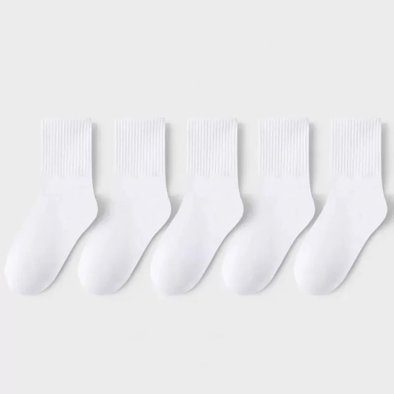 5 Pairs Kids Cotton Crew Socks