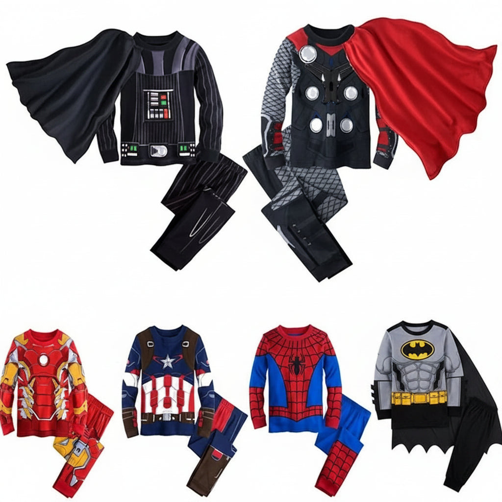 Marvel Superhero Pyjama Set for Kids – Spider-Man, Iron Man & More