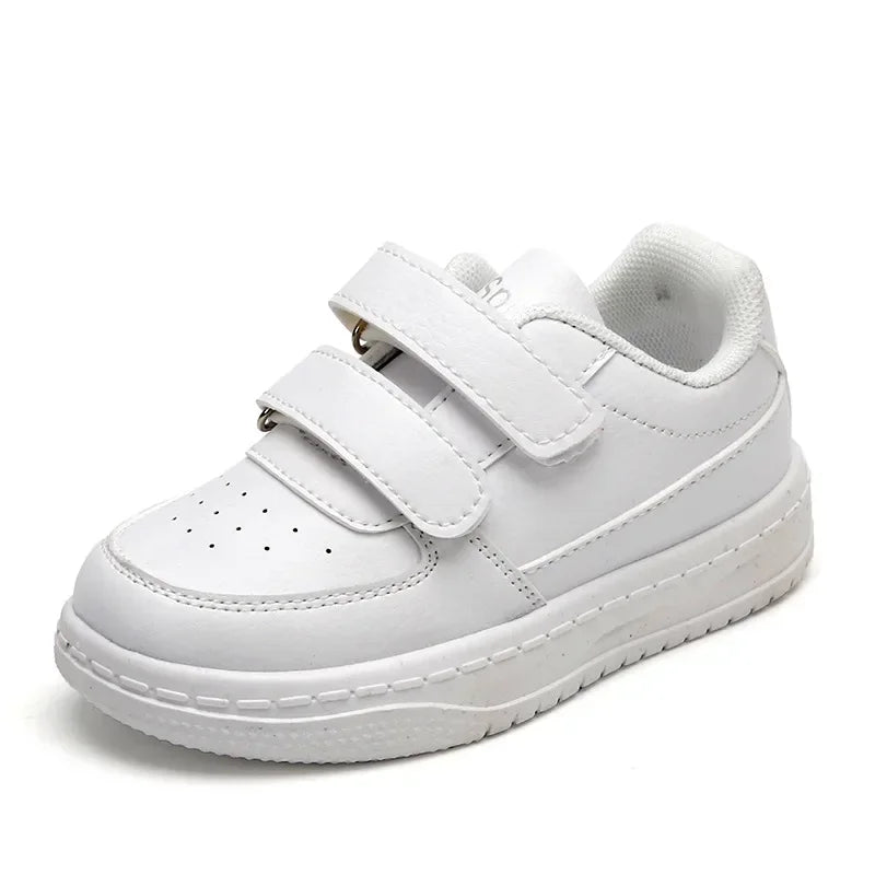 Kids White School Sneakers | Comfortable Everyday Shoes for Boys & Girls