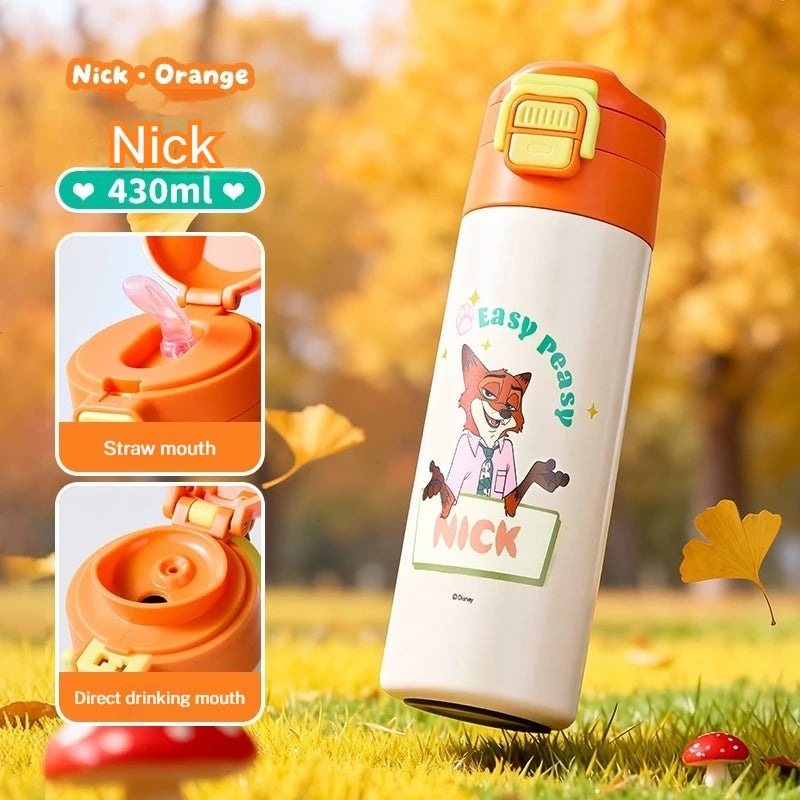 Kids 316 Stainless Steel Insulated Water Bottle | 500ml Straw & Sip Thermal Cup