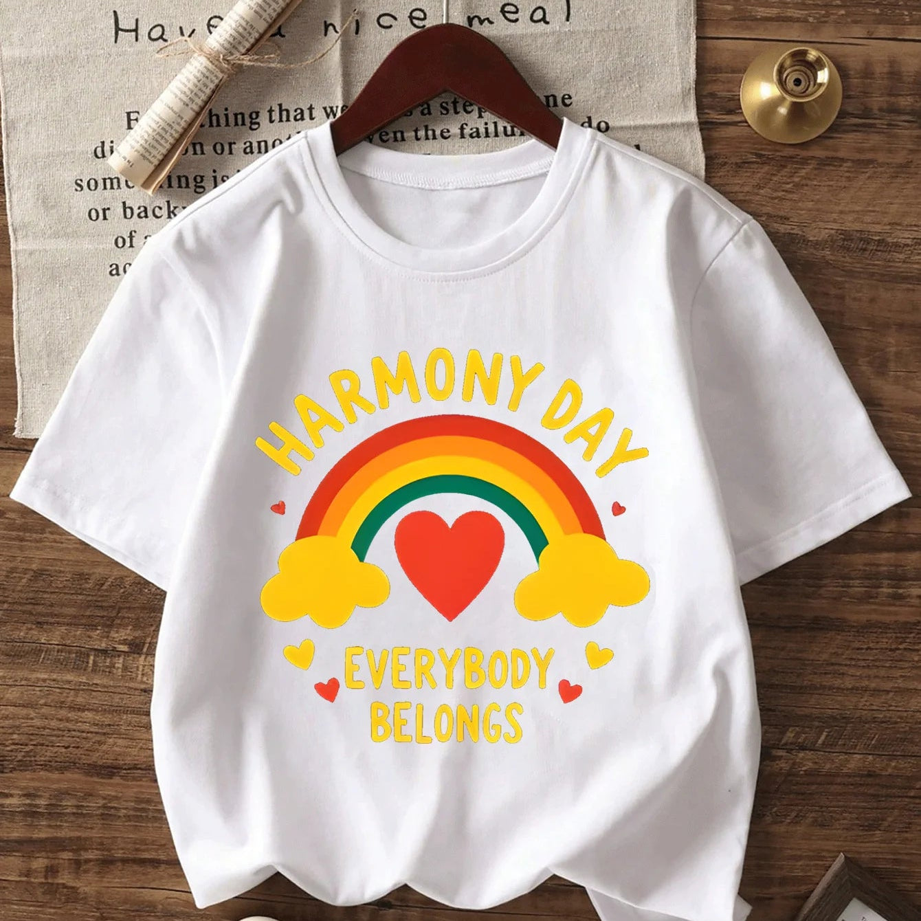 Kids Harmony Day Rainbow T-Shirt
