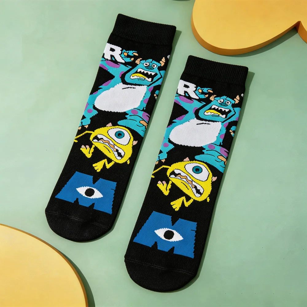 Unisex Classic Monster Cartoon Crew Socks