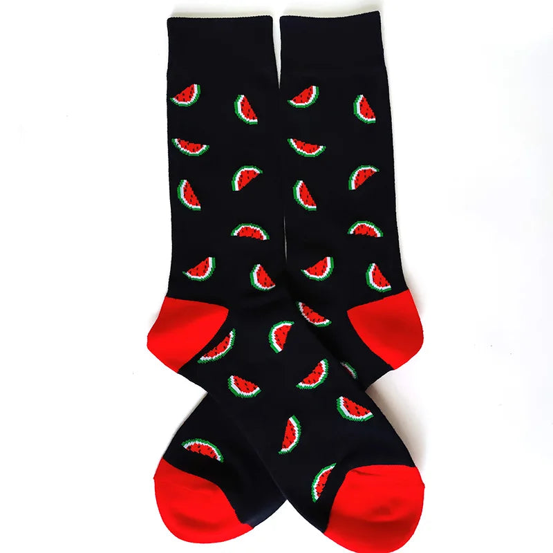 Funny socks with food and fruit designs