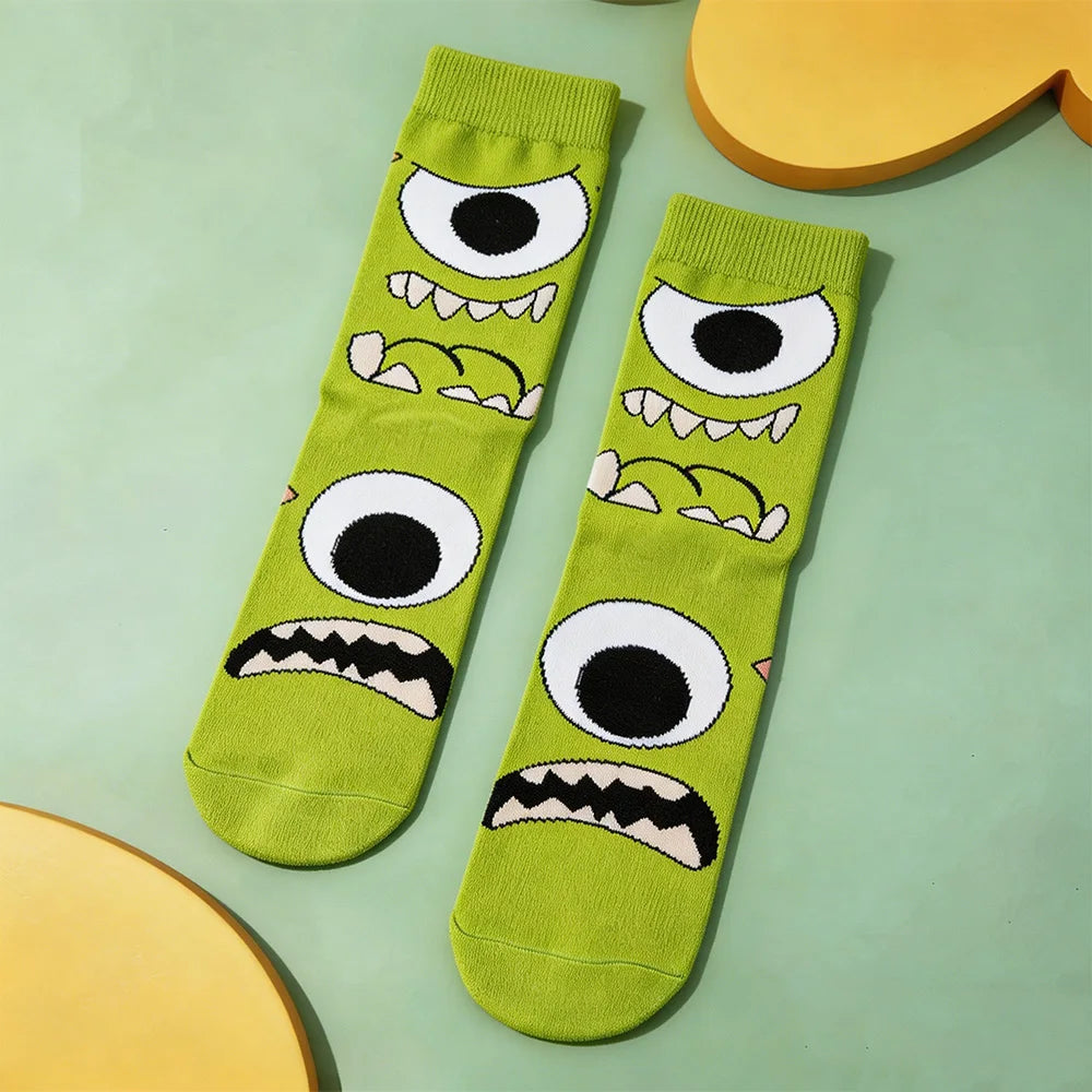 Unisex Classic Monster Cartoon Crew Socks