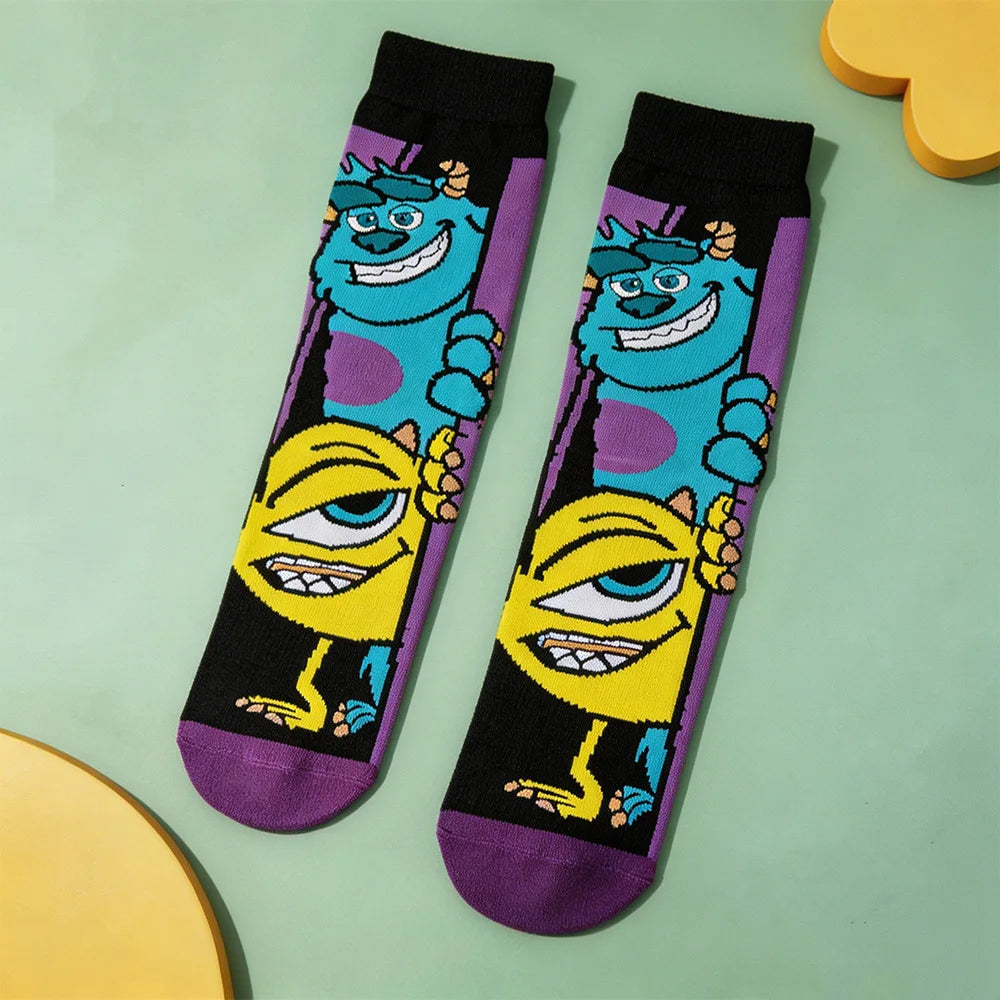 Unisex Classic Monster Cartoon Crew Socks