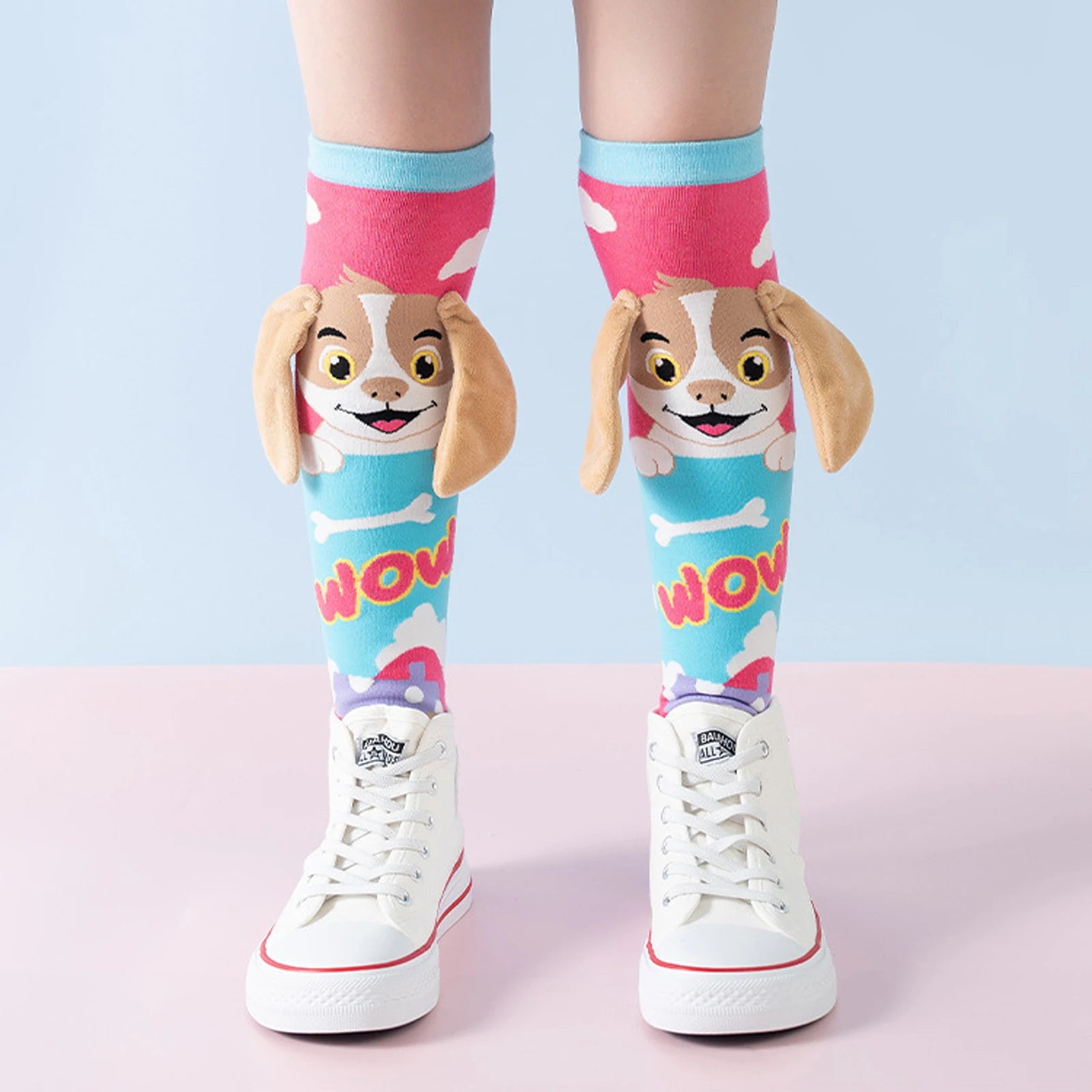 Kids Cartoon Knee-High Socks