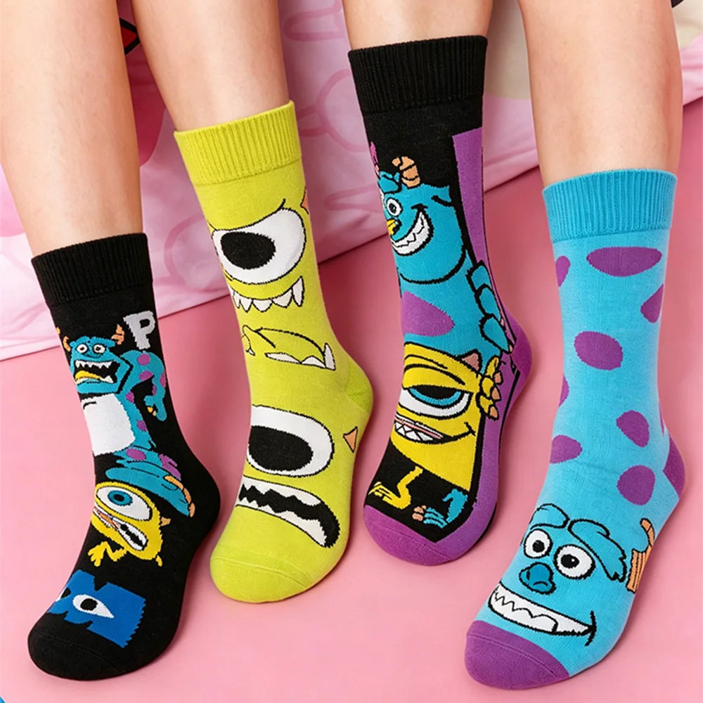 Unisex Classic Monster Cartoon Crew Socks