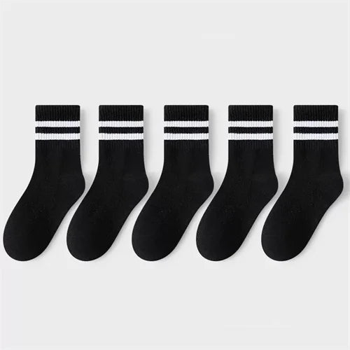 5 Pairs Kids Cotton Crew Socks