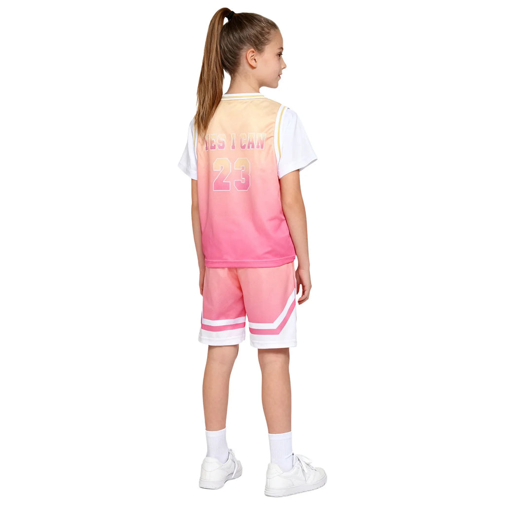 Girls Basketball Set – Athletic T-Shirt & Shorts Outfit