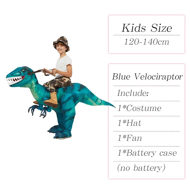 Kids & Adult Inflatable Riding T-Rex Costume