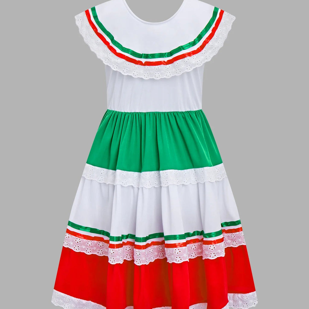 Girls' Mexican Festival Dress – Colourful Traditional Costume