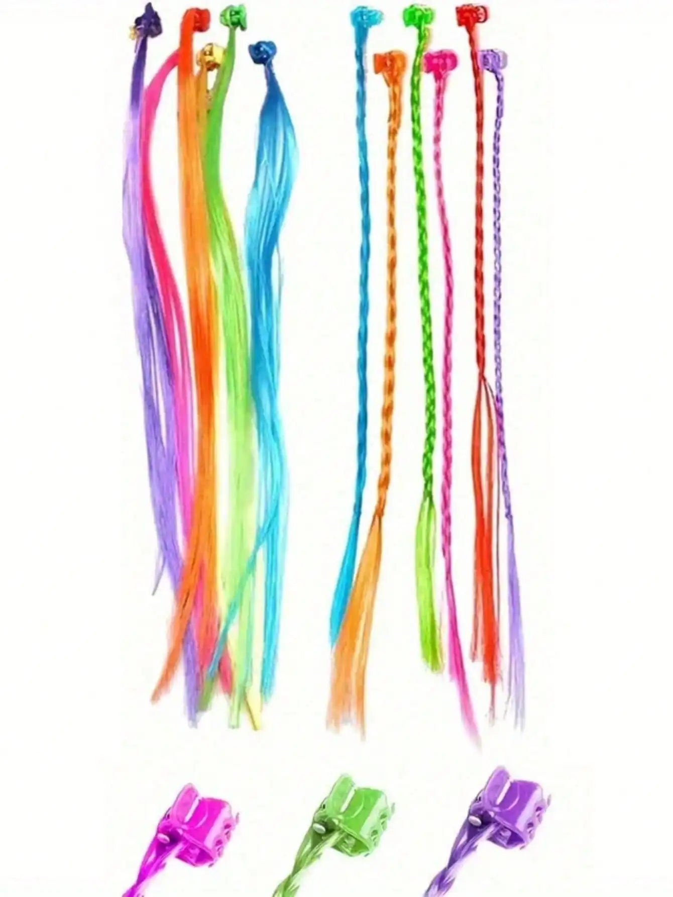 Colorful Hair Extensions with Clips