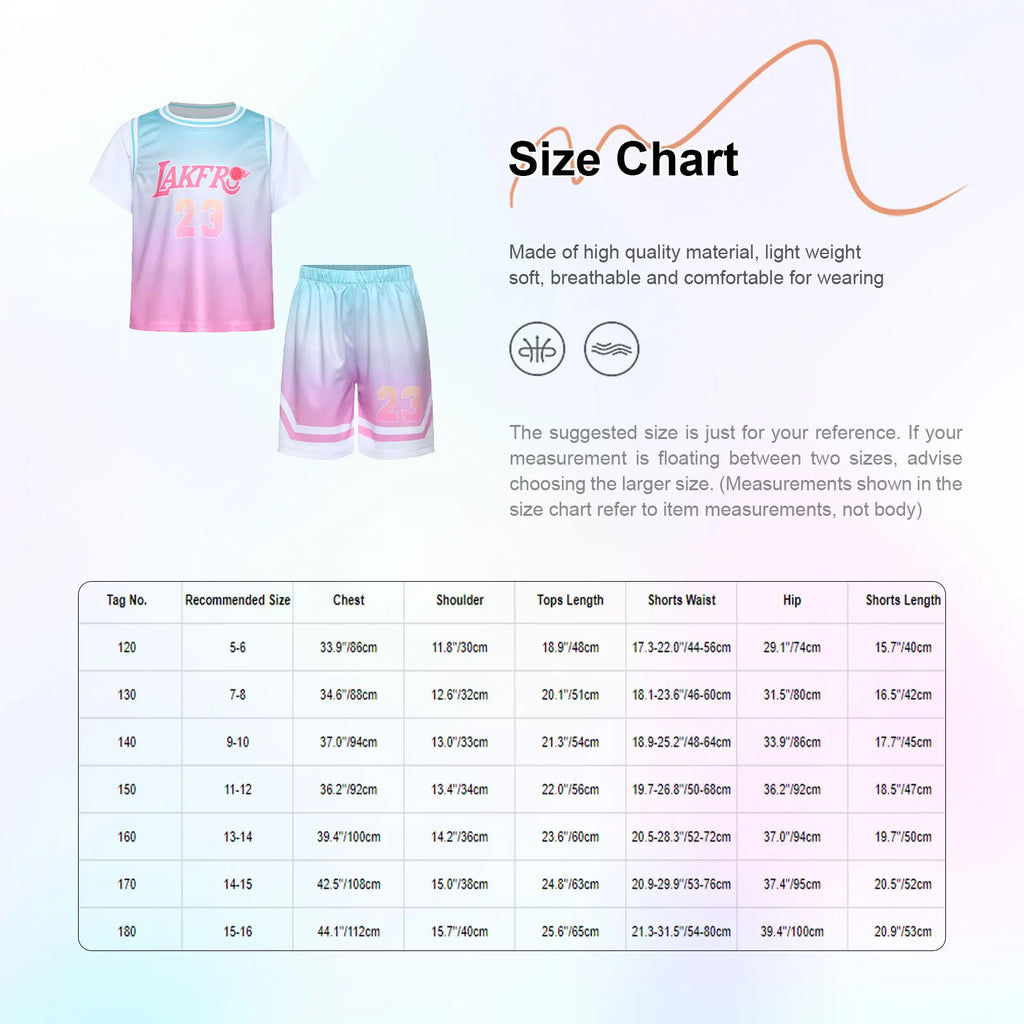 Girls Basketball Set – Athletic T-Shirt & Shorts Outfit