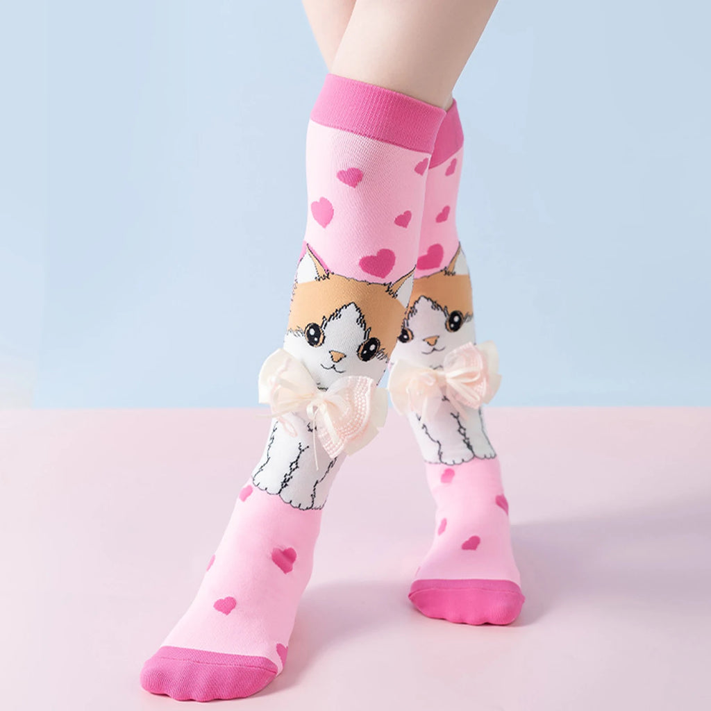 Kids Cartoon Knee-High Socks