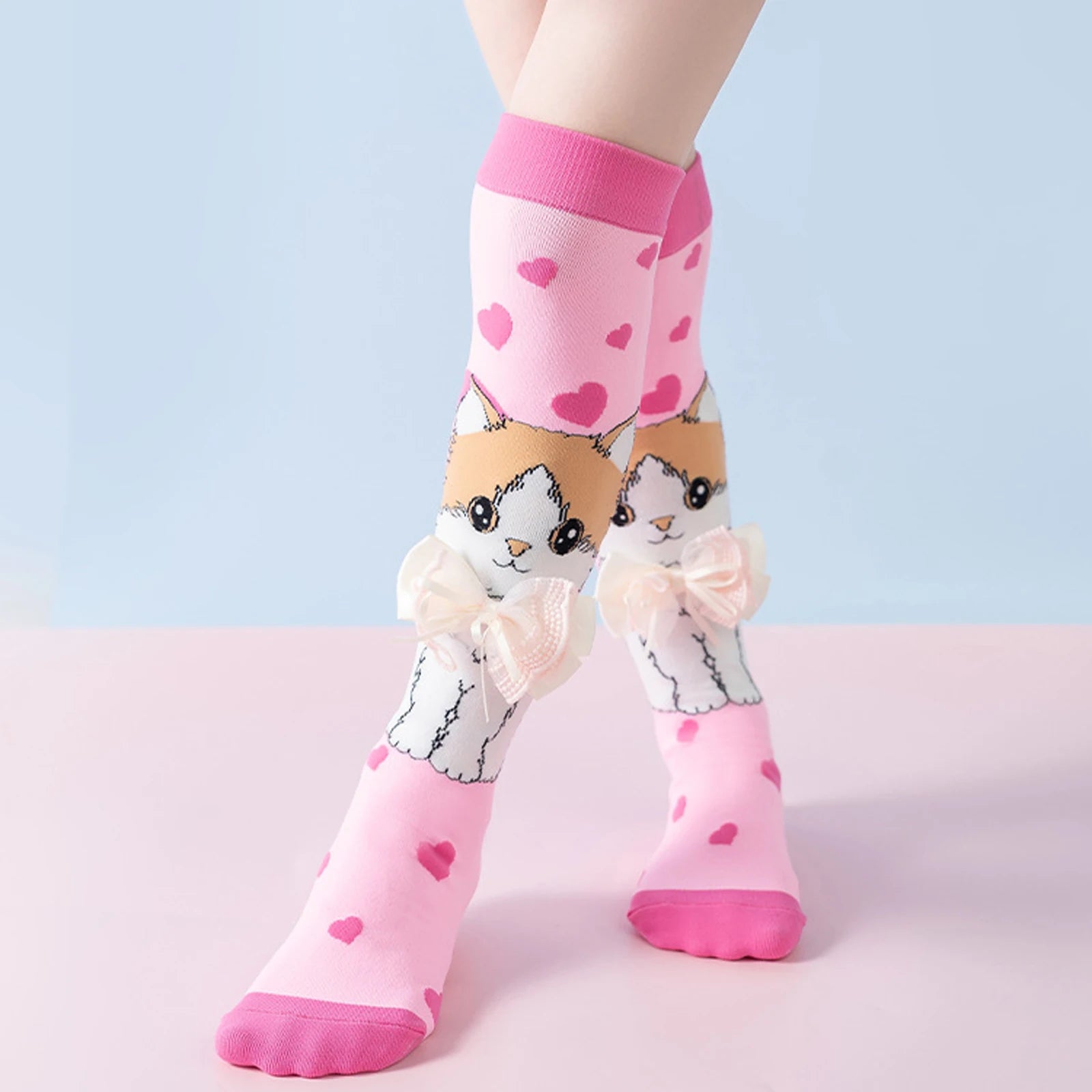 Kids Cartoon Knee-High Socks
