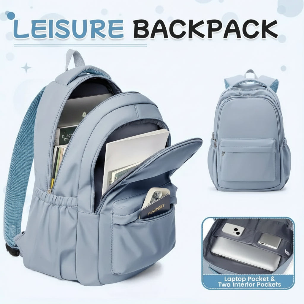 Waterproof Lightweight Backpack – Large Capacity School, College & Everyday Bag
