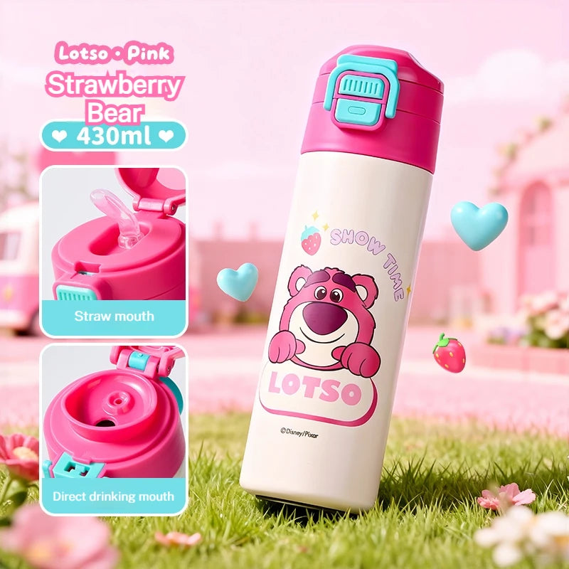 Kids 316 Stainless Steel Insulated Water Bottle | 500ml Straw & Sip Thermal Cup