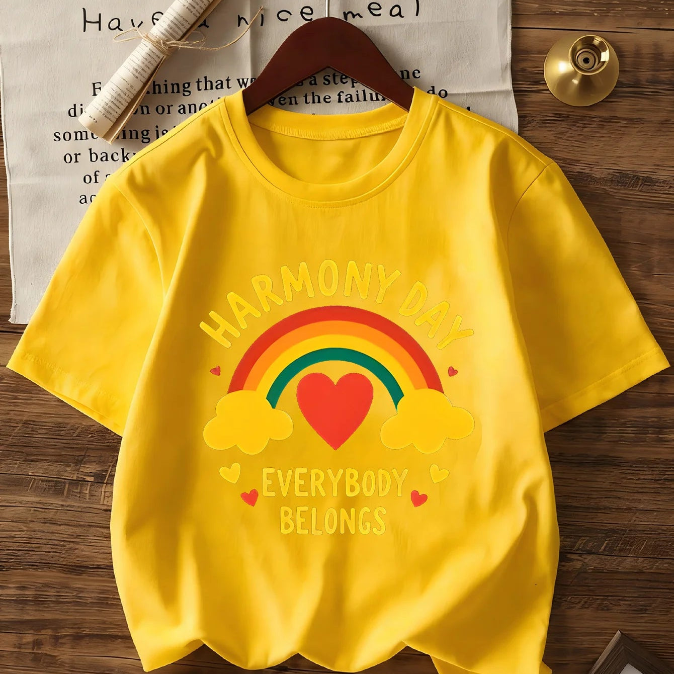 Kids Harmony Day Rainbow T-Shirt