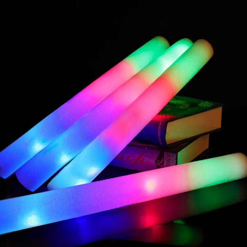 LED Foam Glow Sticks – Flashing Party & Event Light Sticks