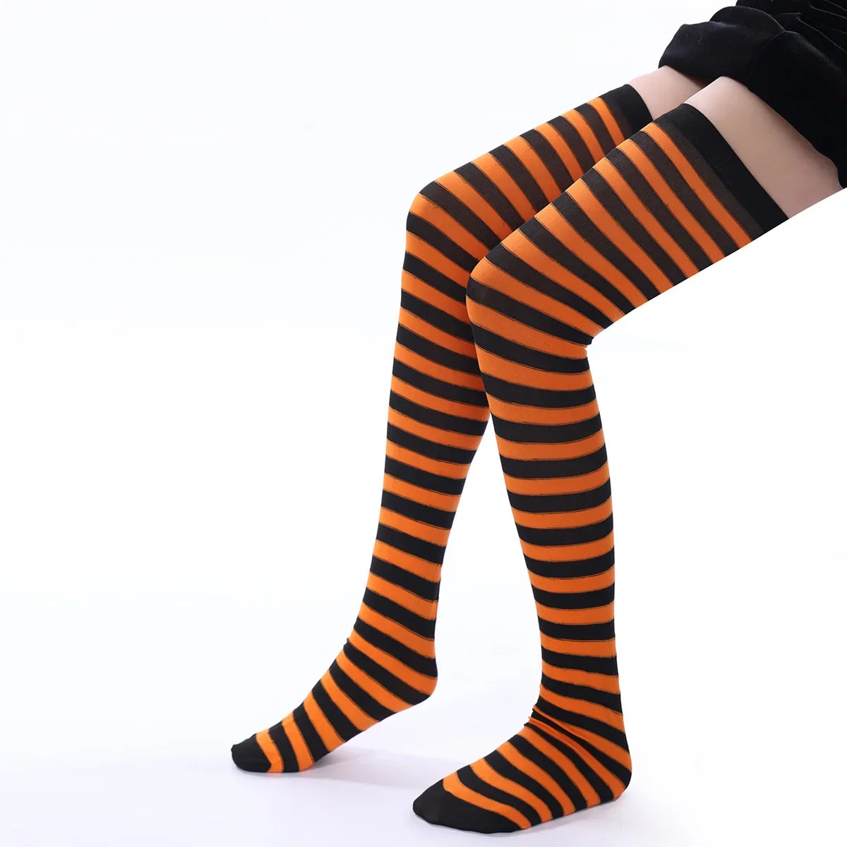 Christmas Stripe Over-the-Knee Socks – Festive Party Socks
