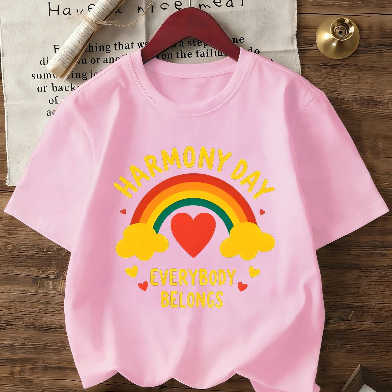 Kids Harmony Day Rainbow T-Shirt