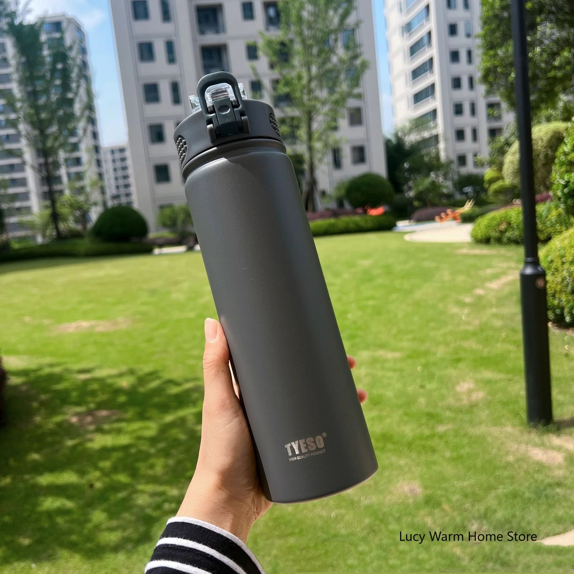 Insulated Stainless Steel Water Bottle with Straw | 600ml & 750ml Leakproof Thermal Flask