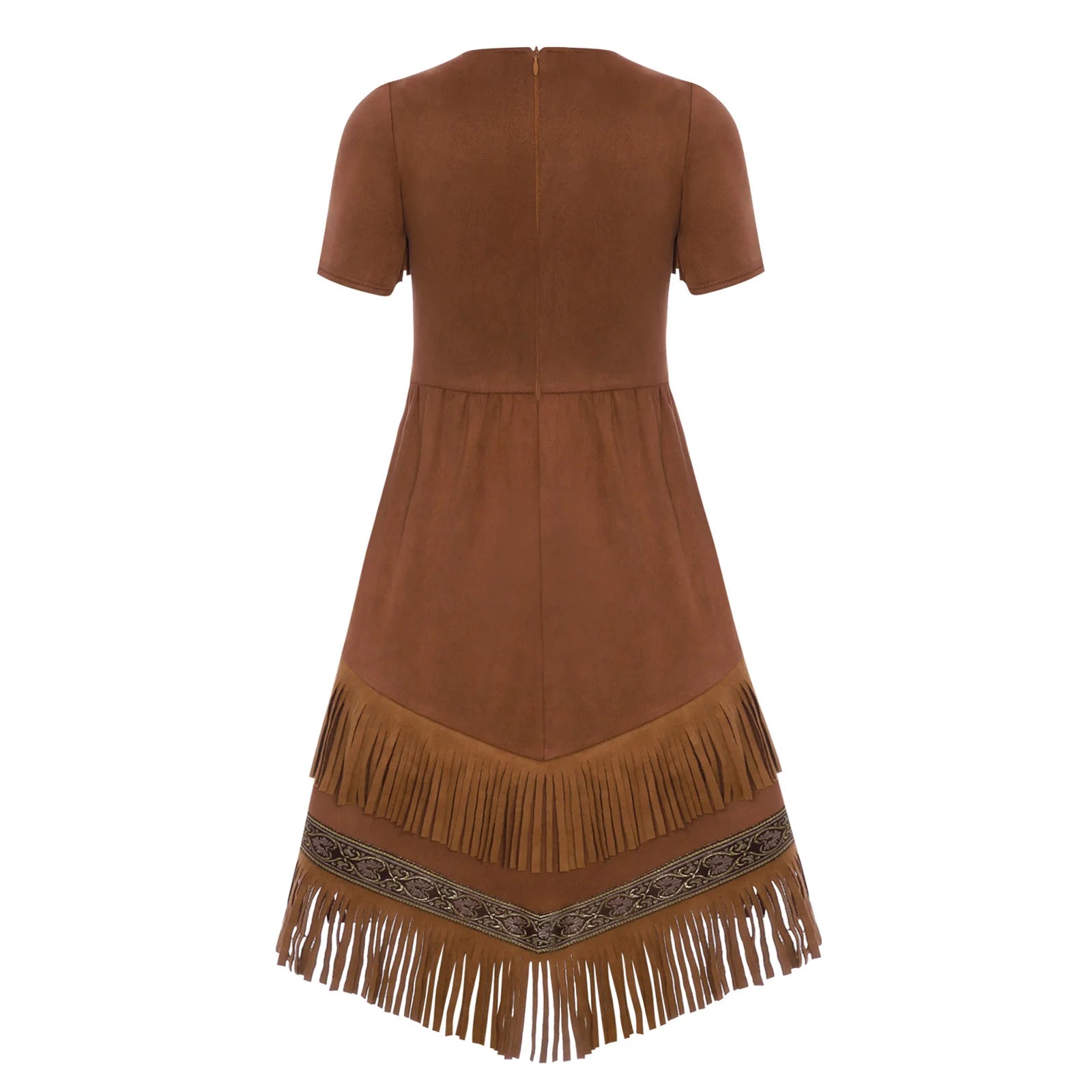 Girls Native-Inspired Tassel Dress – Fringe Costume
