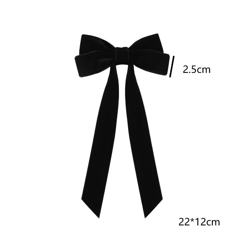 Girls' Velvet Double Bow Hair Clip – Christmas Hair Accessory