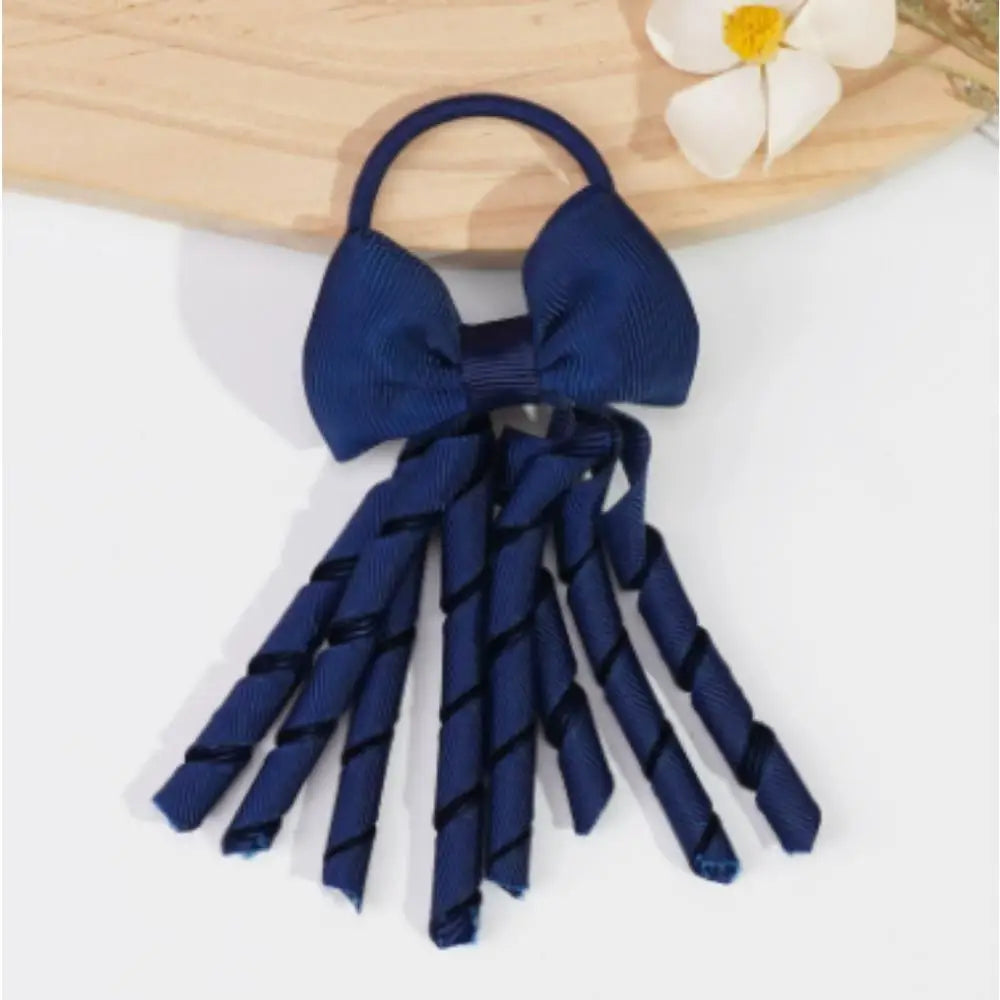 Girls' Grosgrain Bow Hair Tie – Cute Ponytail Accessory