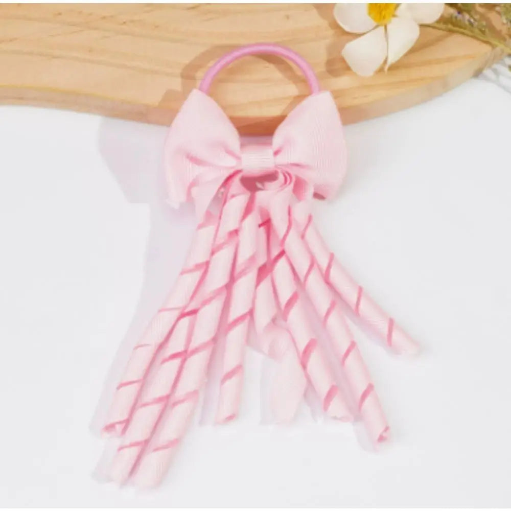 Girls' Grosgrain Bow Hair Tie – Cute Ponytail Accessory