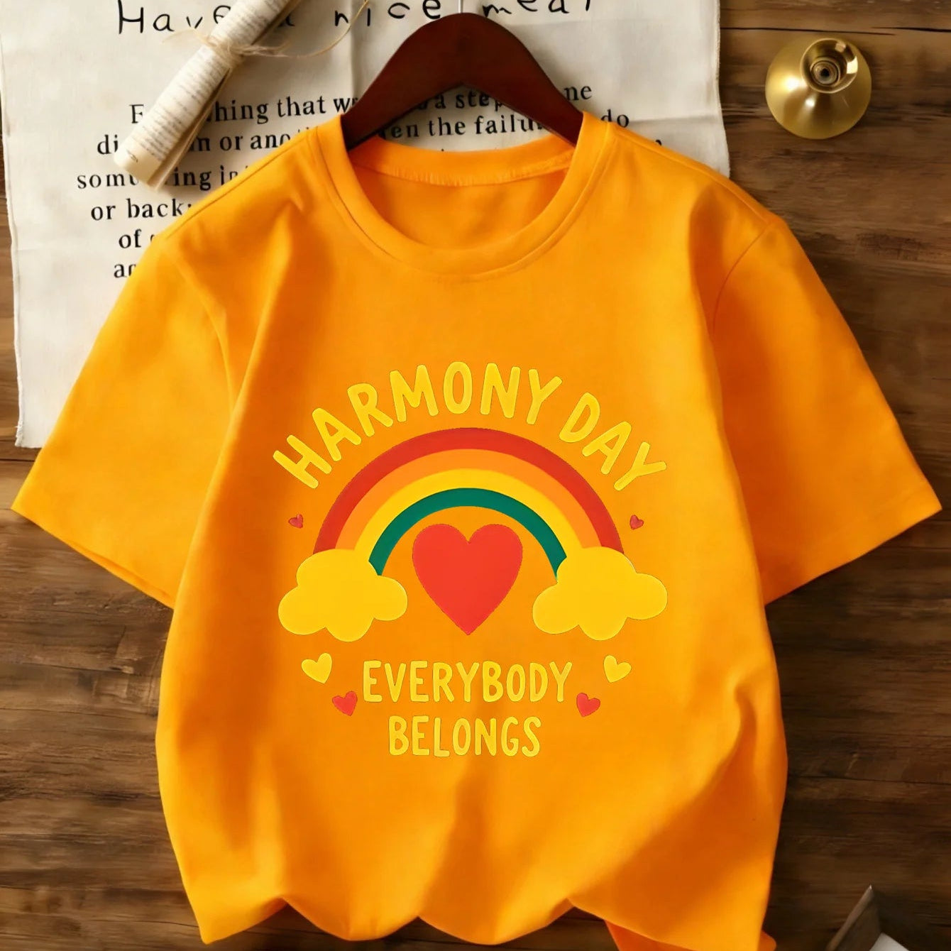 Kids Harmony Day Rainbow T-Shirt