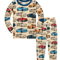 Kids 100% Cotton Car Print Pyjama Set | Soft Long Sleeve Sleepwear for Boys
