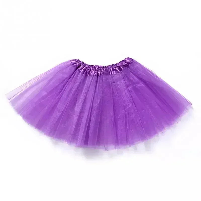 Girls 3-Layer Tutu Skirt – Princess Tulle Dress-Up Skirt