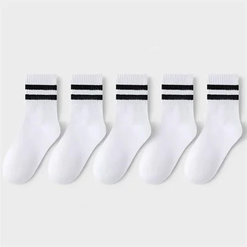 5 Pairs Kids Cotton Crew Socks