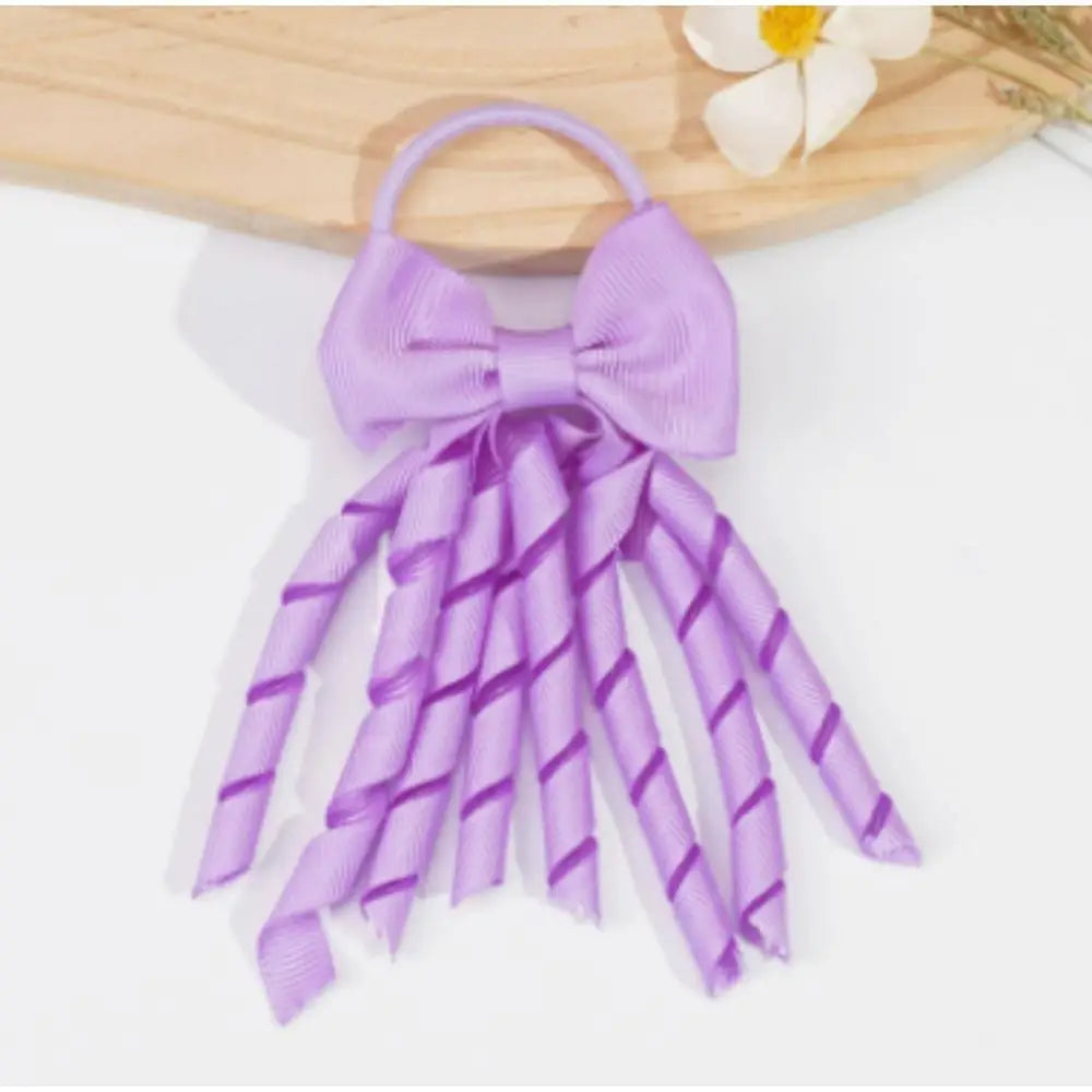 Girls' Grosgrain Bow Hair Tie – Cute Ponytail Accessory