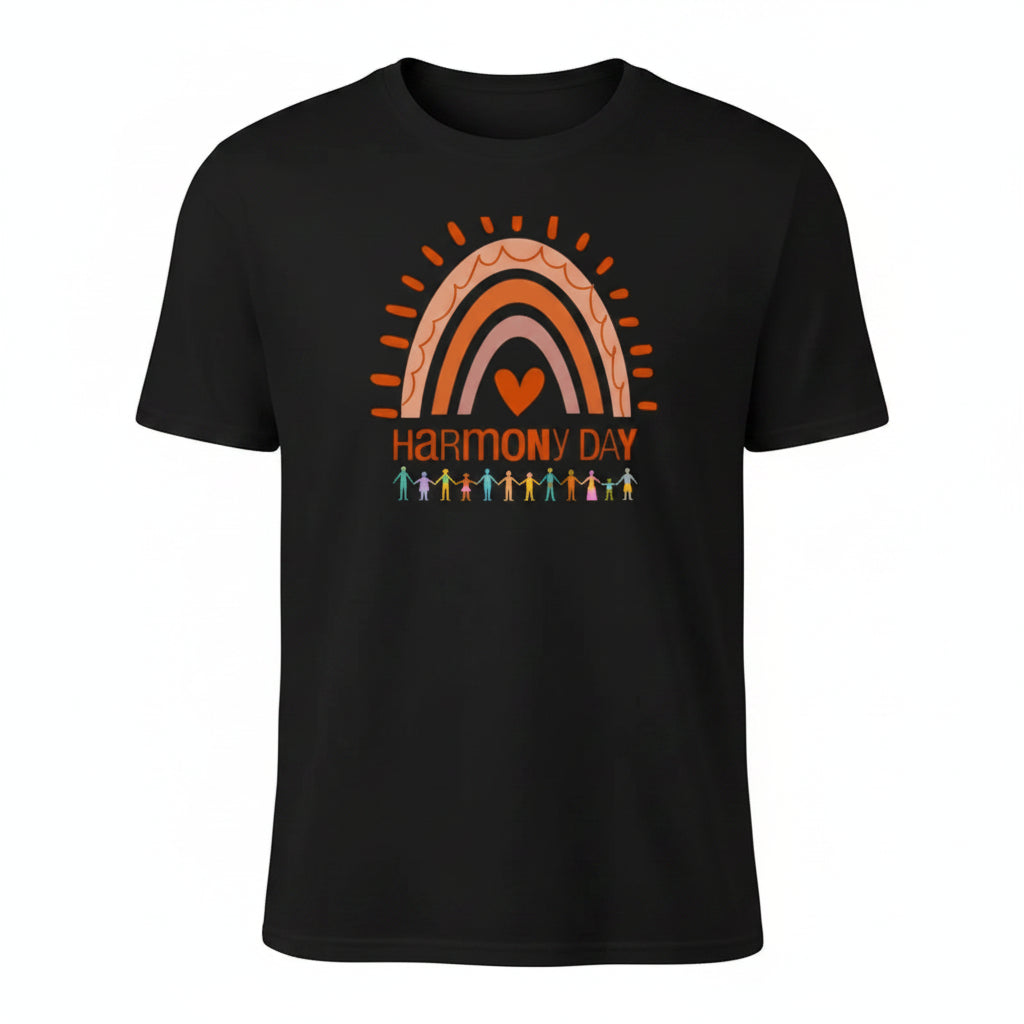 Harmony Day T-Shirt Street Style Casual Tee Shirt