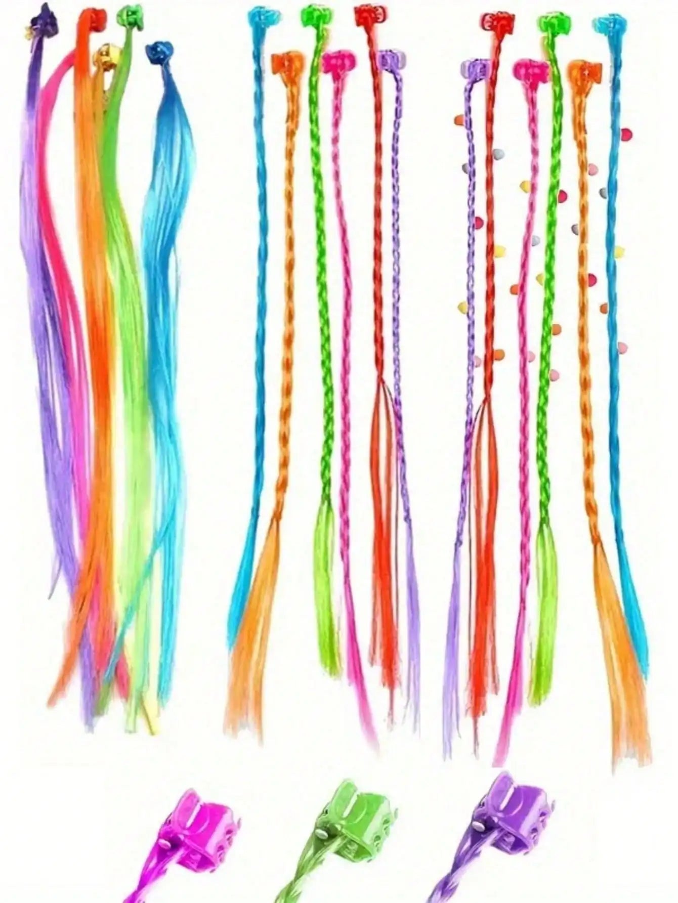 Colorful Hair Extensions with Clips