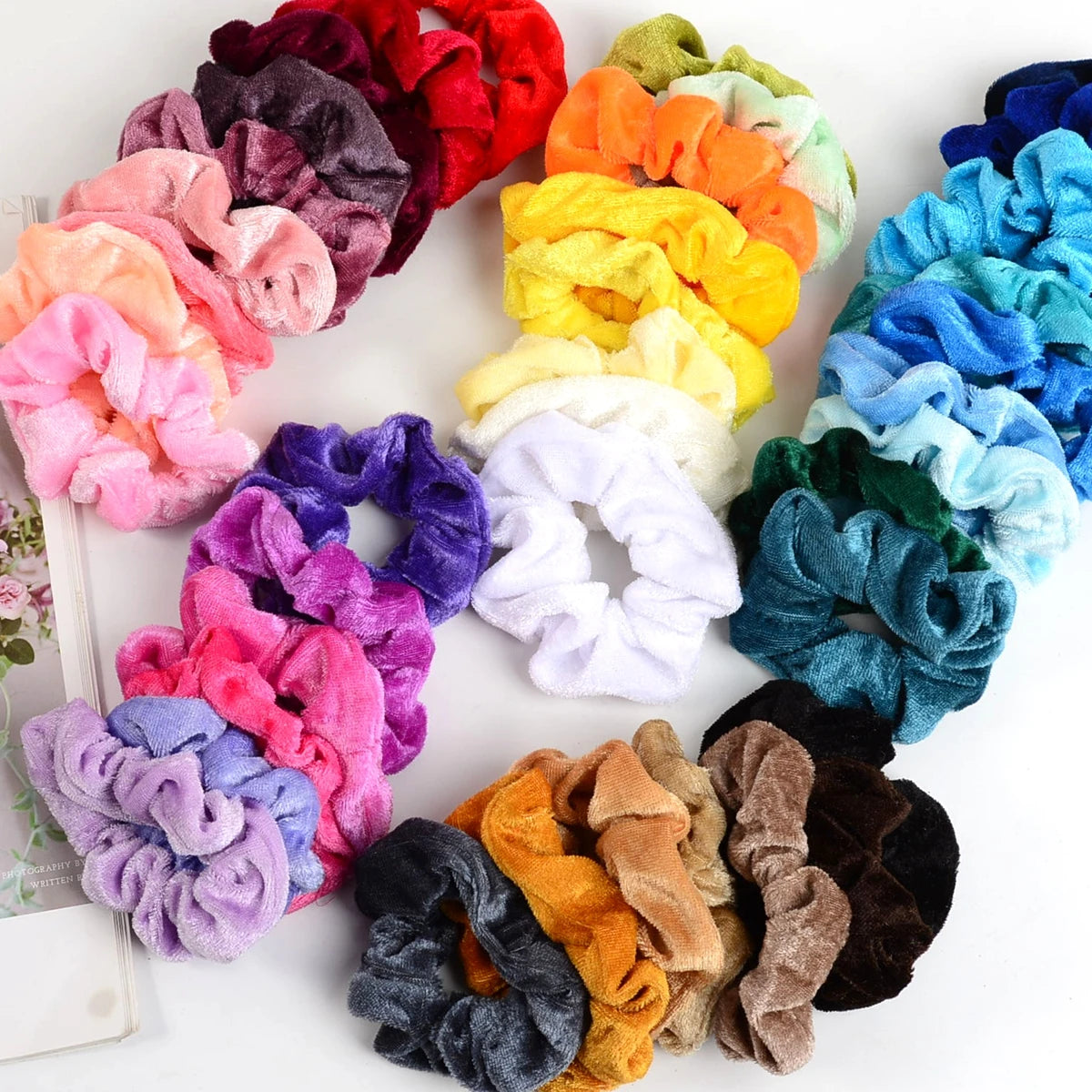 Candy Colour Velvet Hair Ties