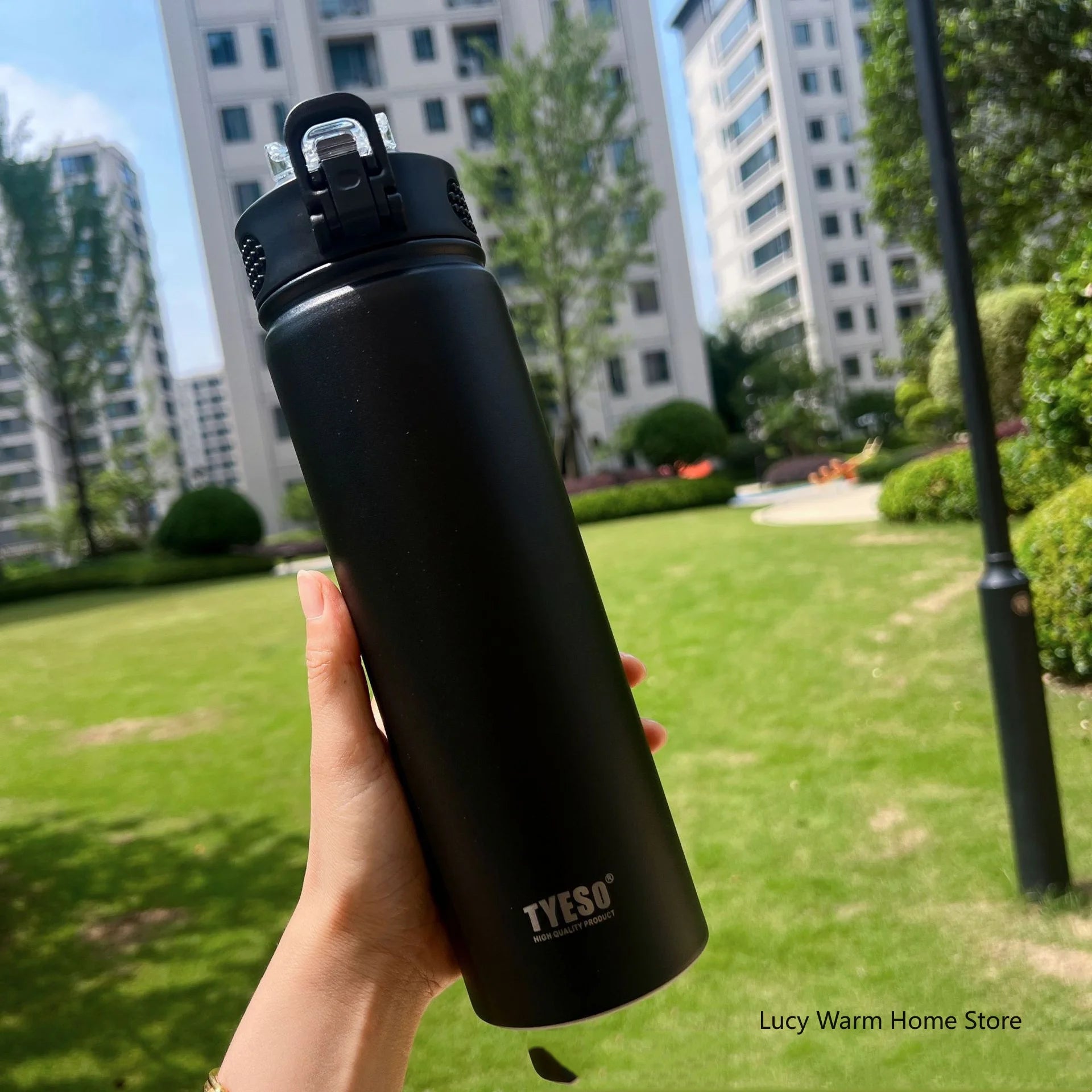 Insulated Stainless Steel Water Bottle with Straw | 600ml & 750ml Leakproof Thermal Flask