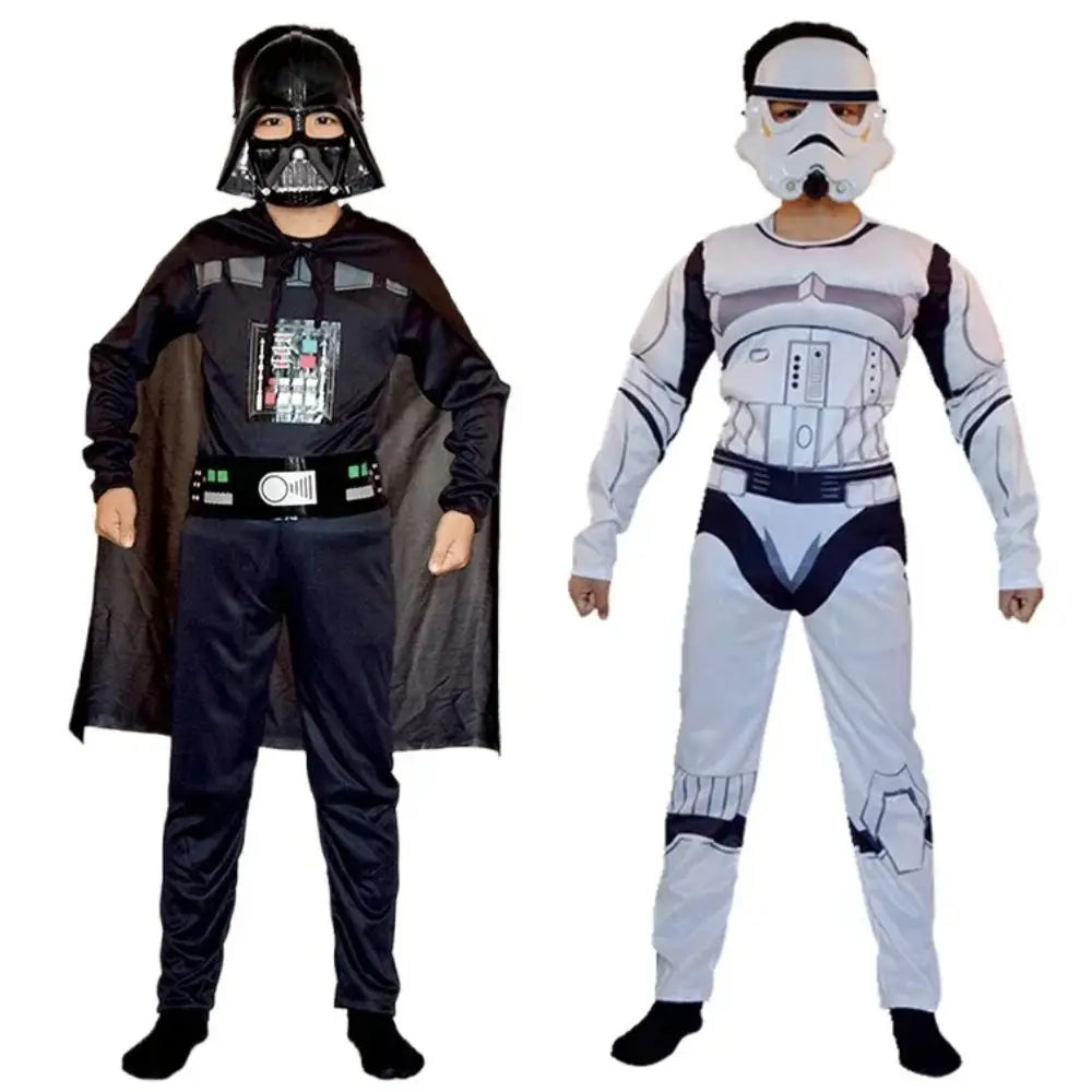 Kids Black Warrior Costume – Space Hero Jumpsuit for Dress-Up & Cosplay