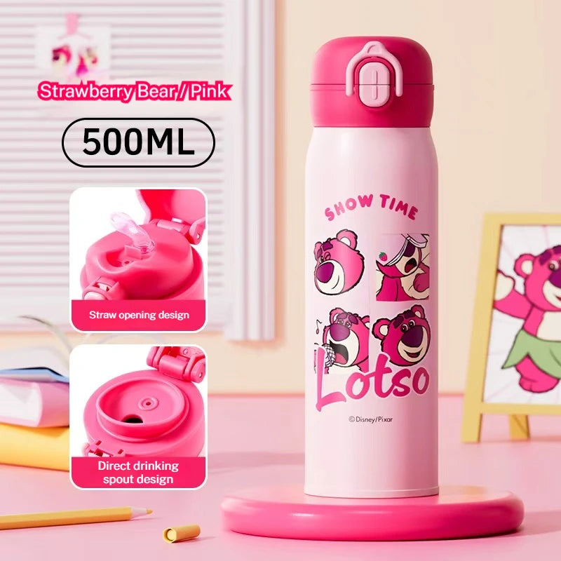 Kids 316 Stainless Steel Insulated Water Bottle | 500ml Straw & Sip Thermal Cup