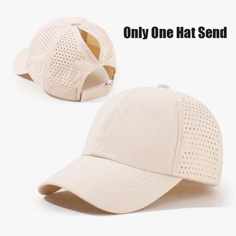 Kids Quick-Dry Ponytail Baseball Cap | Lightweight Summer Sun Hat