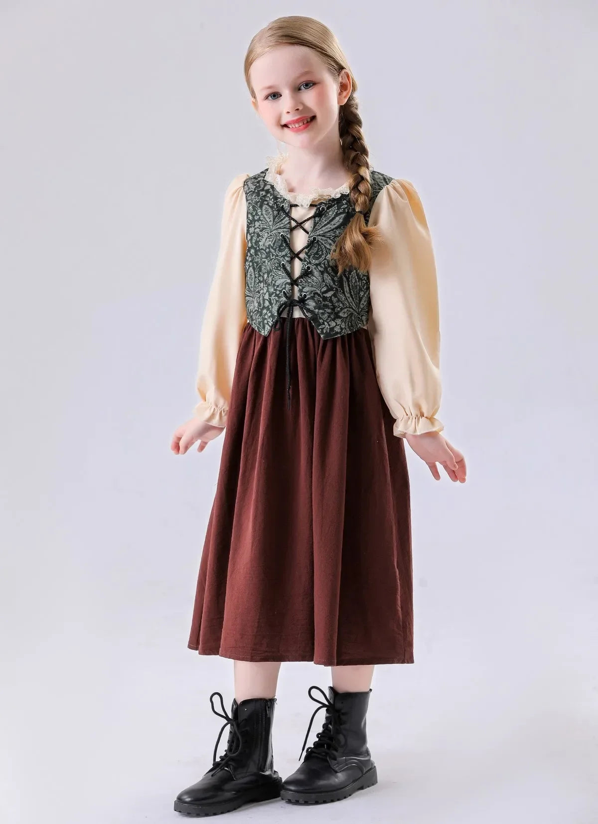 Girls Bavarian Oktoberfest Costume – Traditional German Dirndl Dress
