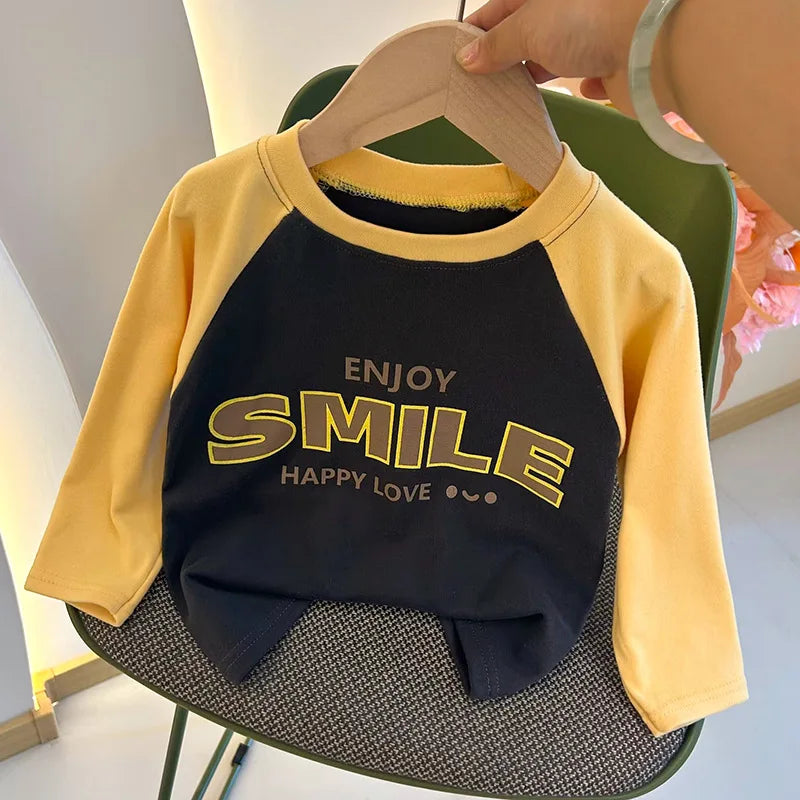Kids Long Sleeve Graphic T-Shirt – Casual Everyday Top